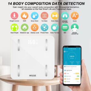 Smart Digital Weight Scale Fat Body BMI Mobile Fitbit-Bluetooth Fitness APP  NEW