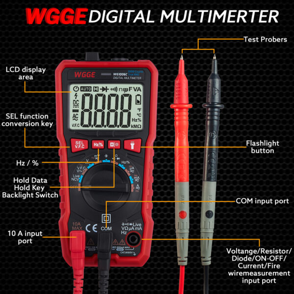 Voltmètre, Ampèremètre, Ohmmètre, Multimètre Numérique - AC DC - Meshago  Niger